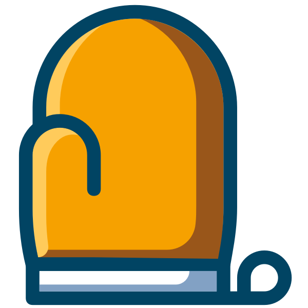 SVG Yellow oven mitten