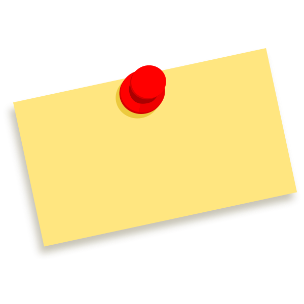 SVG Yellow paper note in color vector clip art