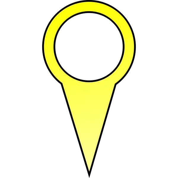SVG Yellow pin vector image