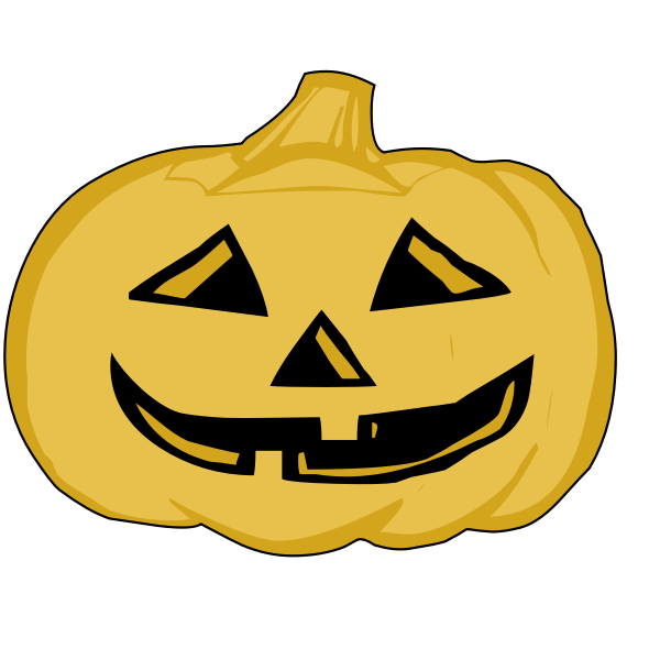 SVG Yellow pumpkin lantern vector illustration