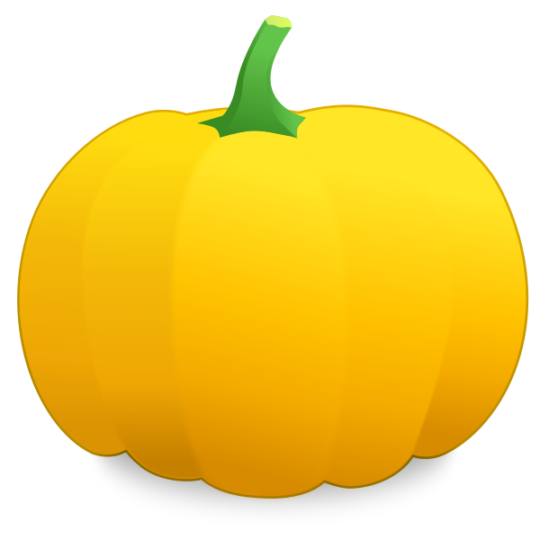 SVG Yellow pumpkin vector image