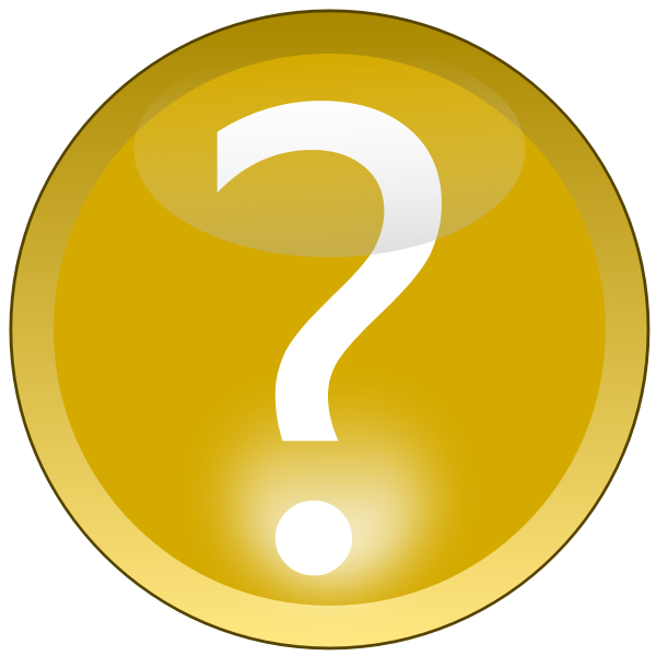 SVG Yellow question mark sign vector image