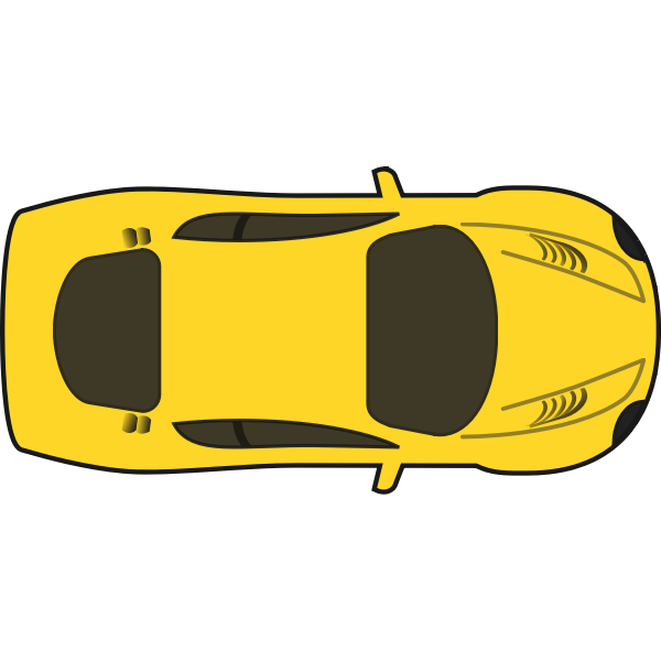 SVG Yellow racing car vector illustration