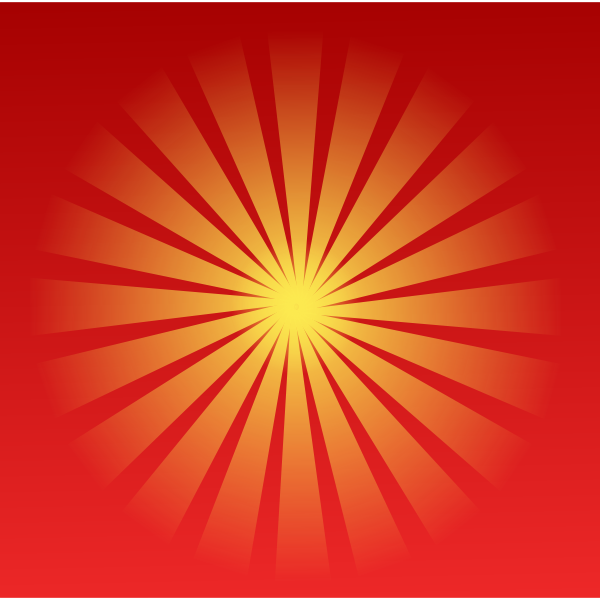 SVG Yellow radial beams on red background