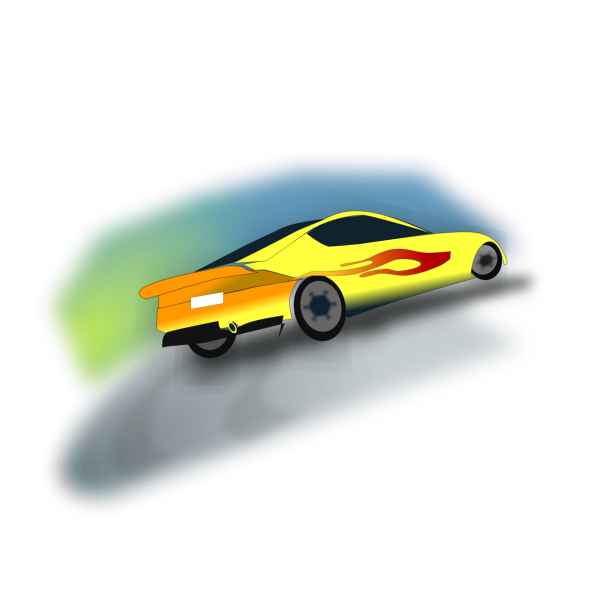 SVG Yellow rally car