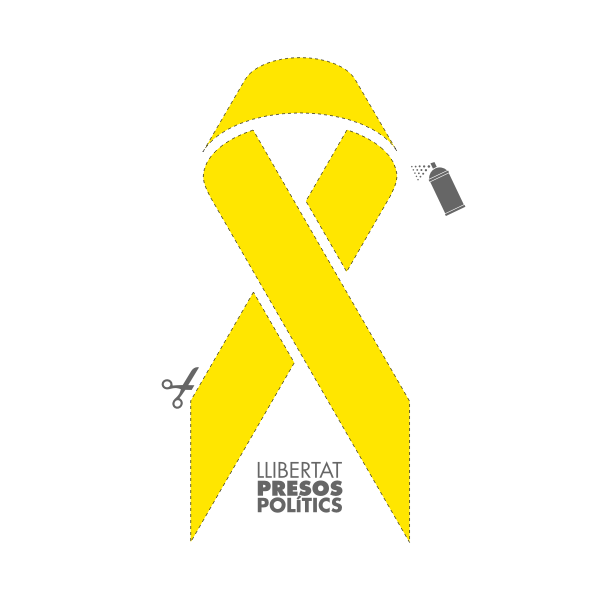 SVG Yellow ribbon stencil