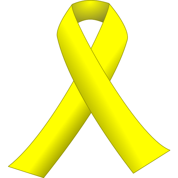 SVG Yellow ribbon vector illustration