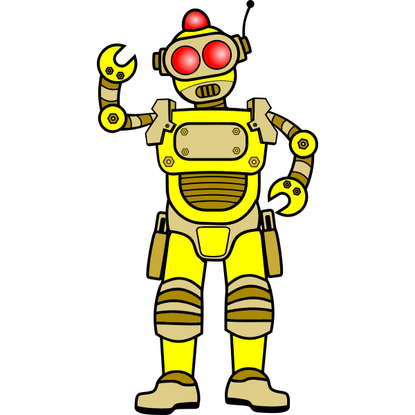 SVG Yellow robot