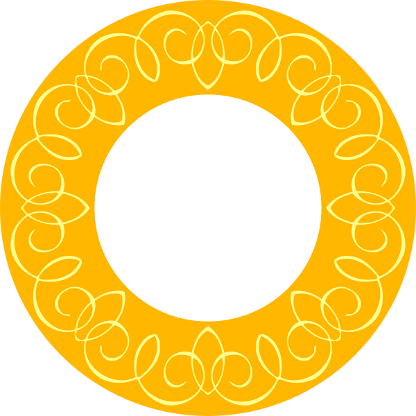 SVG Yellow round frame