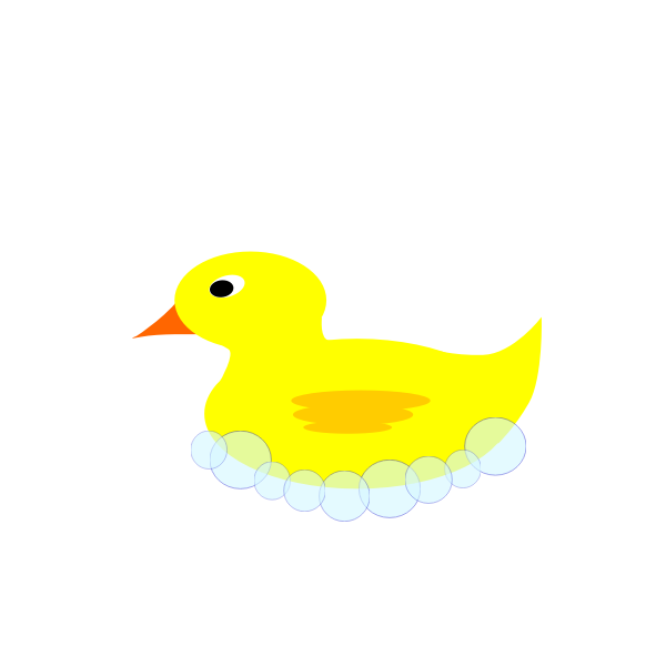 SVG yellow rubber ducky 3