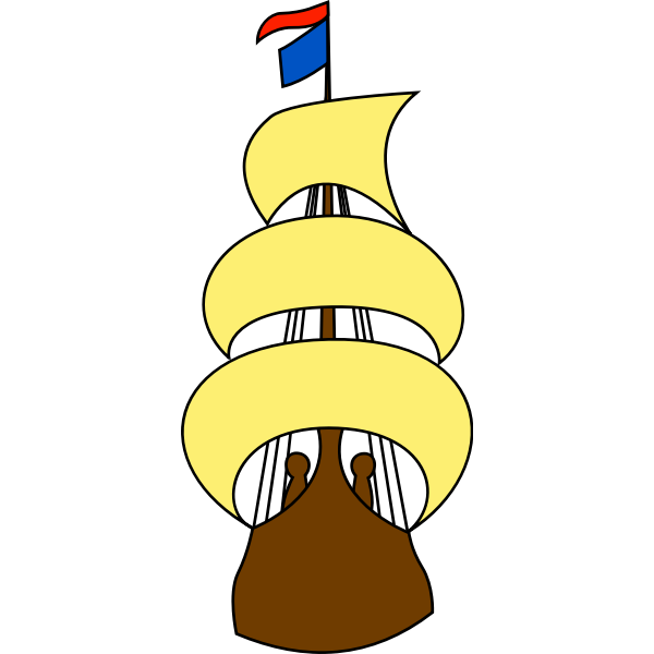 SVG Yellow sailing ship