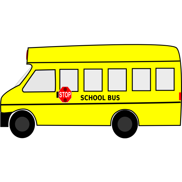 SVG Yellow school bus vector graphics