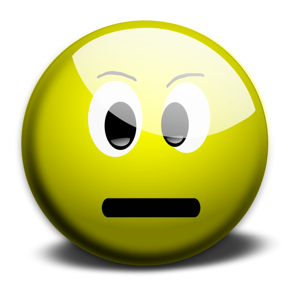SVG Yellow smiley with neutral face illustration