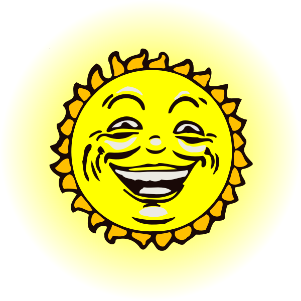 SVG Yellow smiling sun