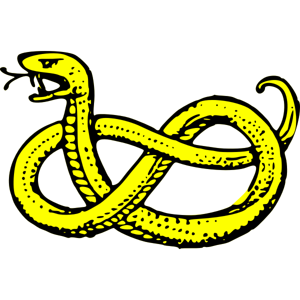SVG Yellow snake vector clip art