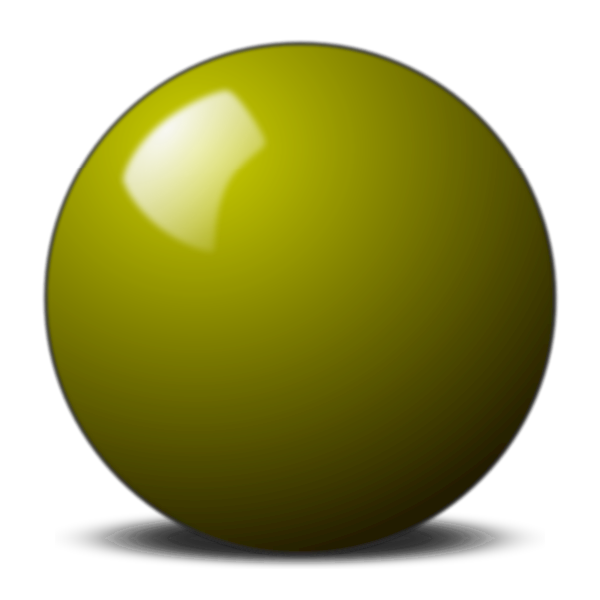 SVG yellow snooker ball
