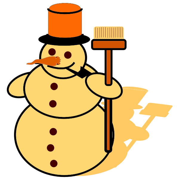 SVG Yellow snowman