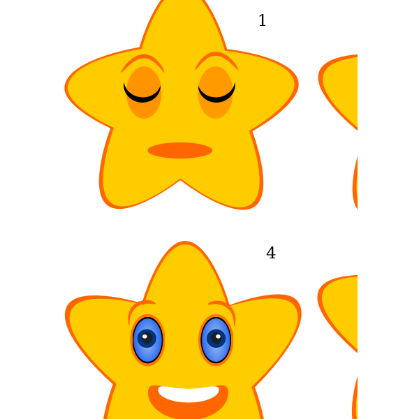 SVG Yellow star wake up
