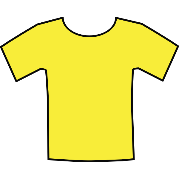SVG Yellow t-shirt vector clip art