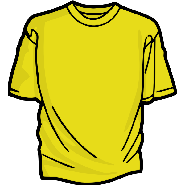 SVG Yellow t-shirt vector graphics