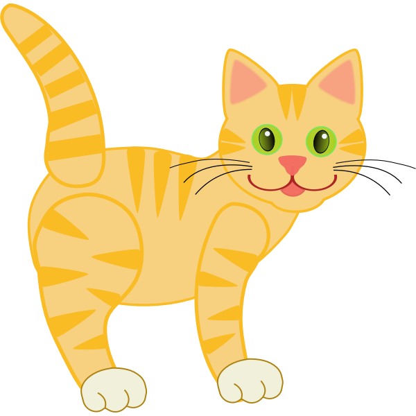 SVG yellow tiger cat