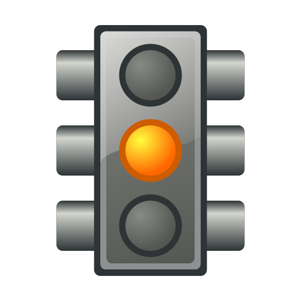 SVG Yellow traffic light