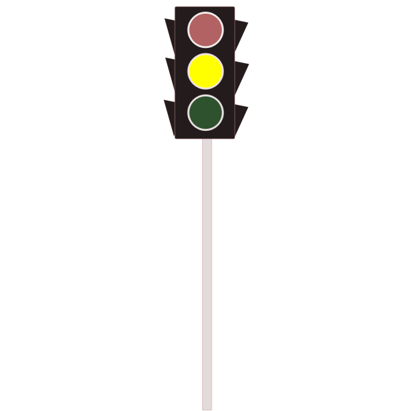 SVG Yellow traffic light image