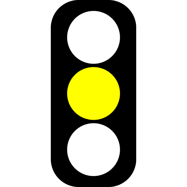 SVG Yellow traffic light indicator