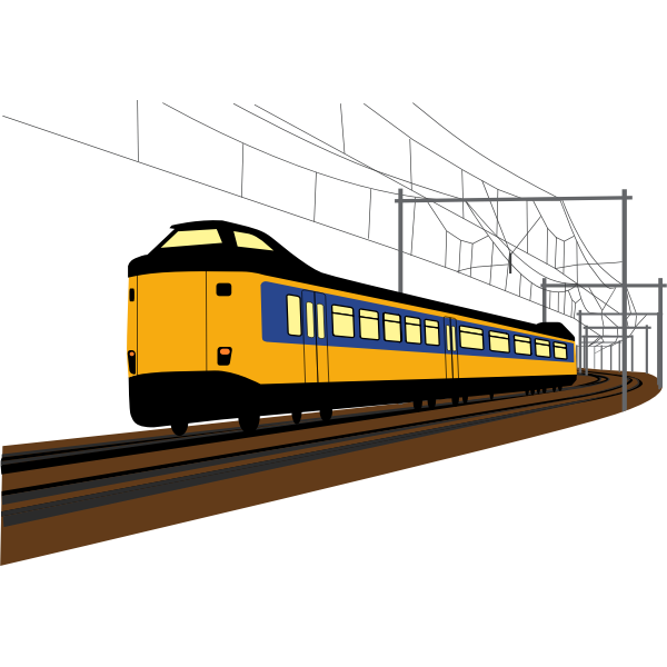 SVG Yellow train vector graphics