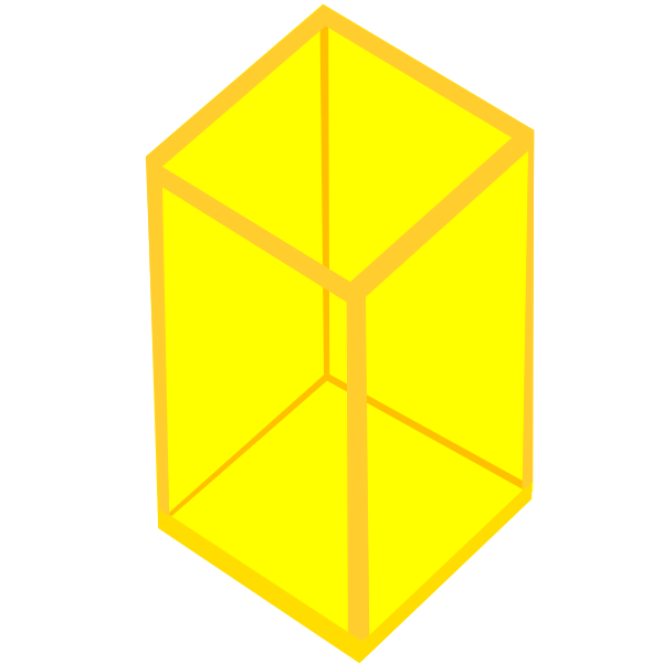 SVG Yellow transparent cube