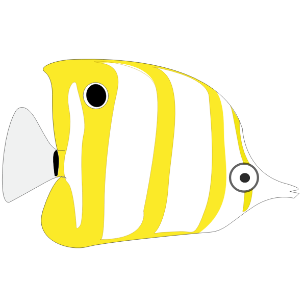 SVG Yellow tropical fish