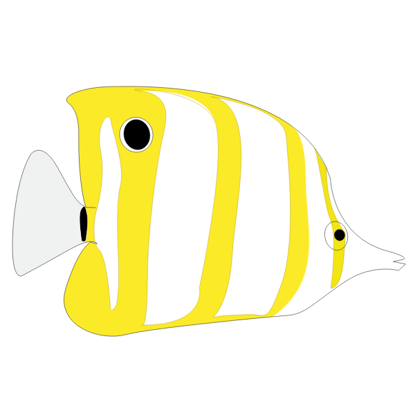 SVG Yellow tropical fish image