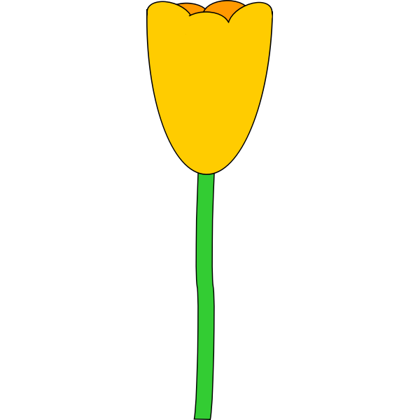 SVG Yellow tulip