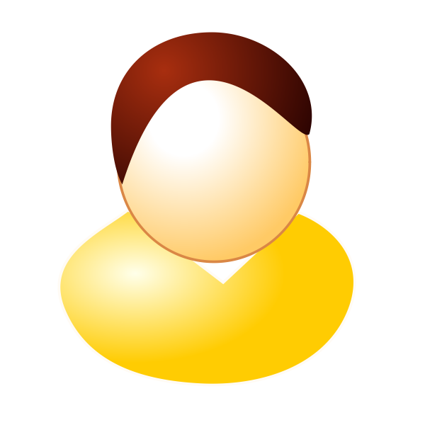 SVG Yellow user avatar vector graphics