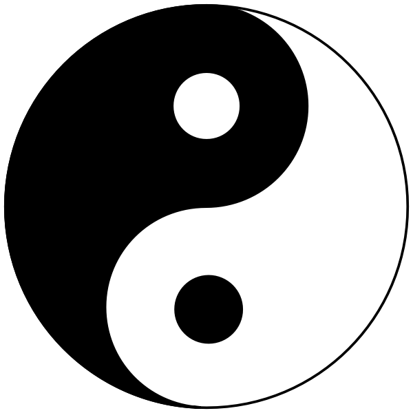 SVG Yin and yang vector symbol
