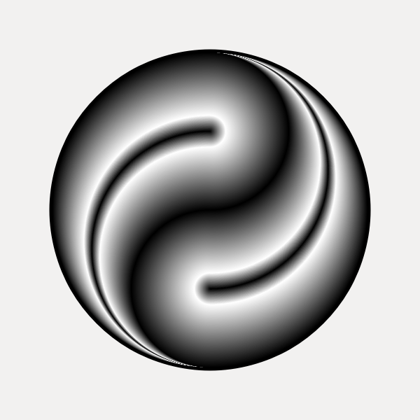 SVG Yin yang in silver color image