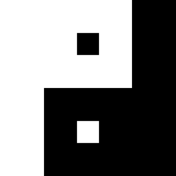SVG Yin Yang rectangle sign
