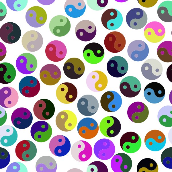 SVG Yin-yang seamless pattern