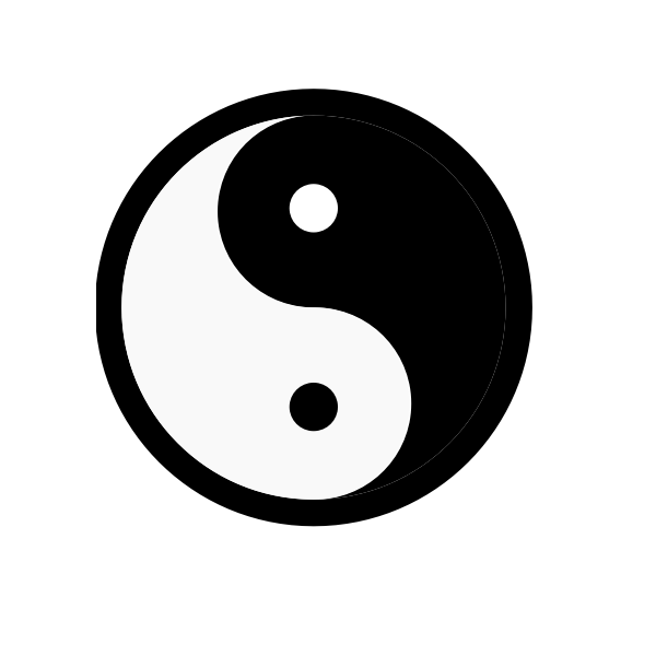 SVG Yin Yang silhouette