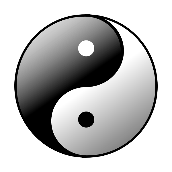 SVG Yin-Yang vector illustration