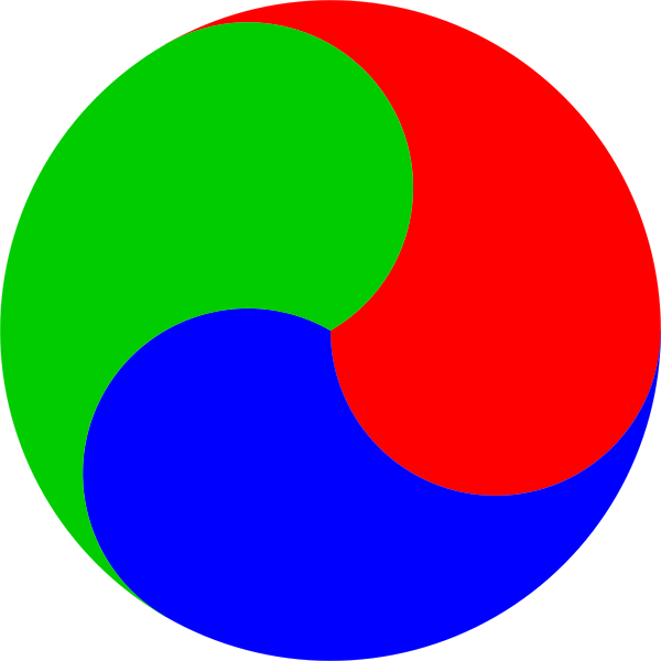 SVG Yin Yang With 3 colors