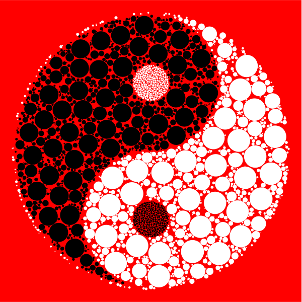SVG Yin Yang With Background