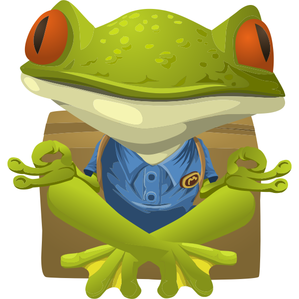 SVG Yoga frog