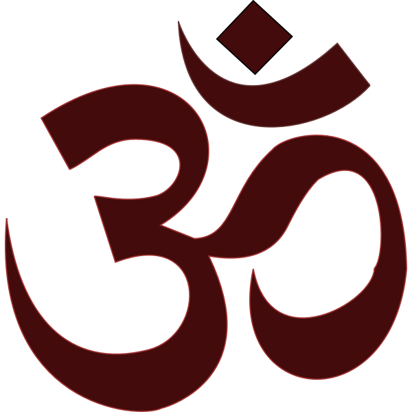 SVG Yoga OM sign vector image