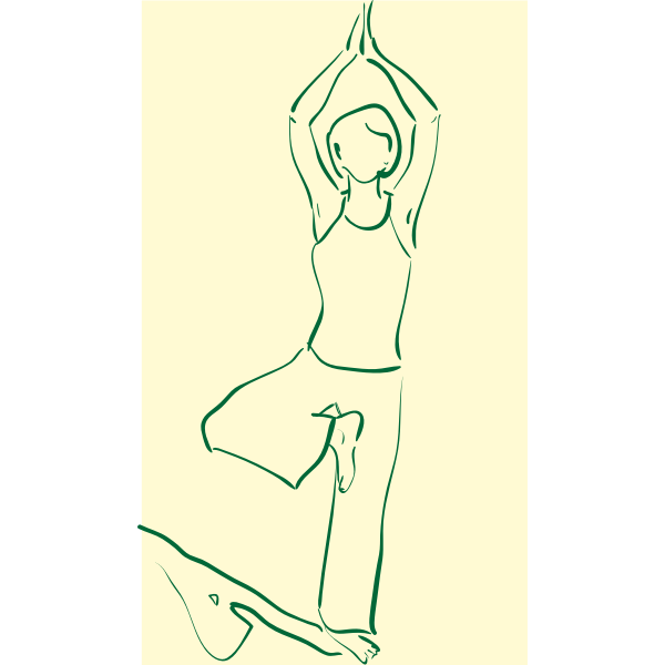 SVG yoga tree pose