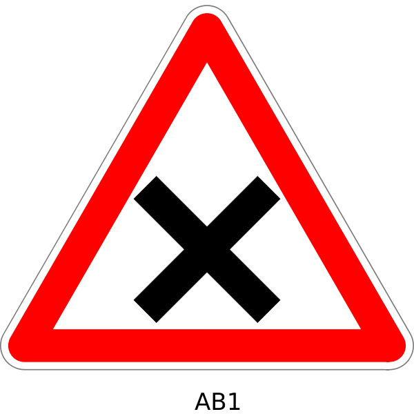 SVG You do not have priority traffic warning sign vector image