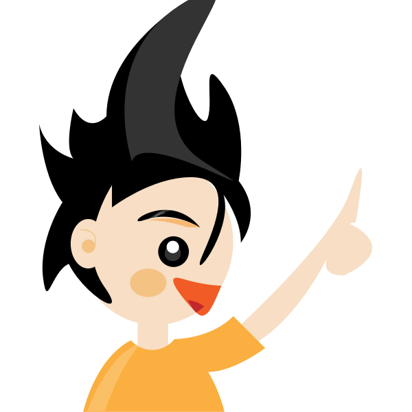 SVG Young boy vector illustration