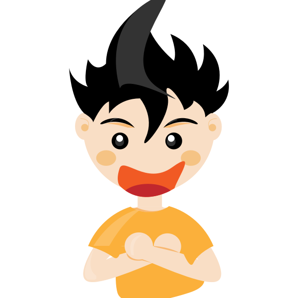SVG Young boy vector image