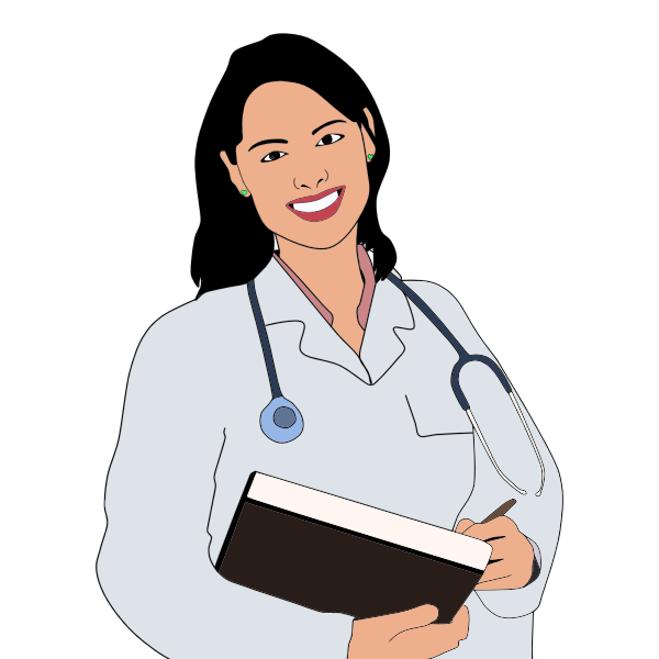 SVG Young female doctor