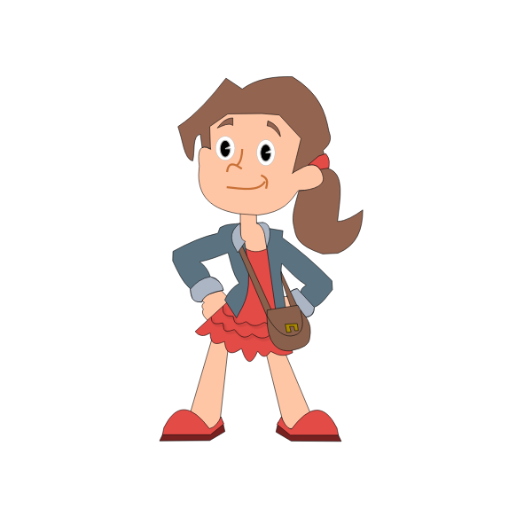 SVG Young girl vector image